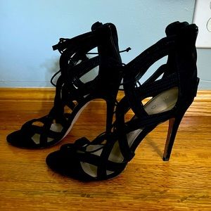 Strappy lace up heels